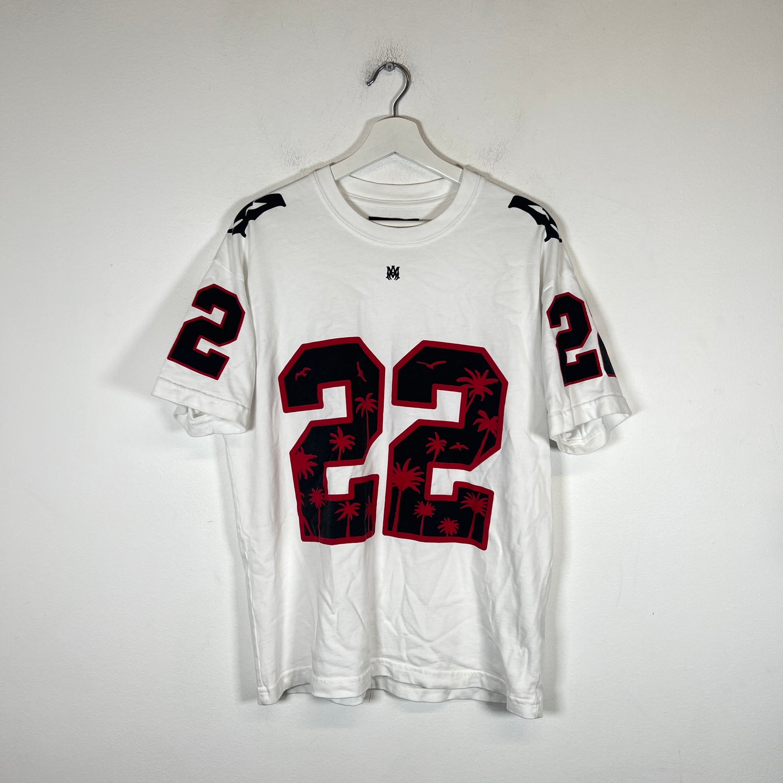 Amiri White/Red Football Jersey T-Shirt Size M