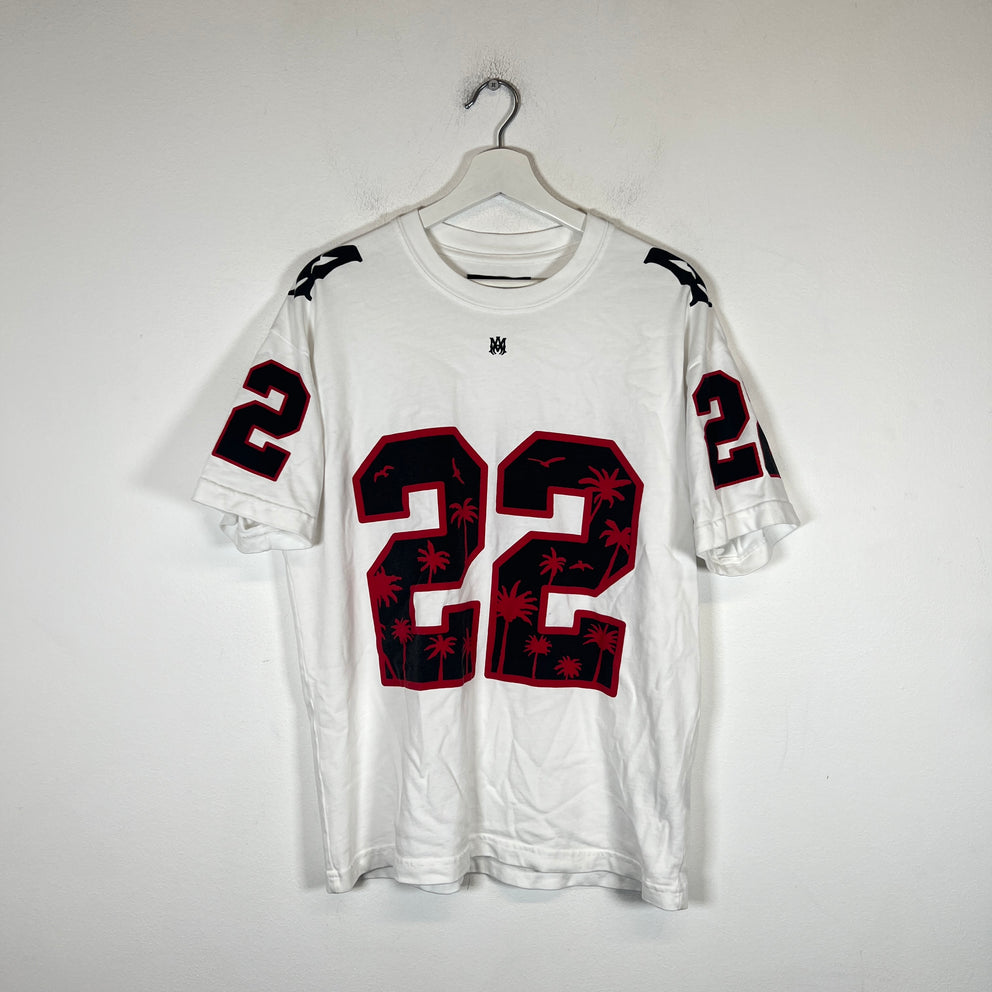 Amiri White/Red Football Jersey T-Shirt Size M