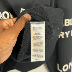 Burberry Black Horseferry Logo Hoodie Size S