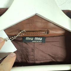 Miu Miu Leather Blazer Jacket