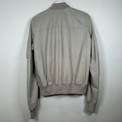Rick Owens MA-1 Lambskin Pearl Leather Jacket Size S