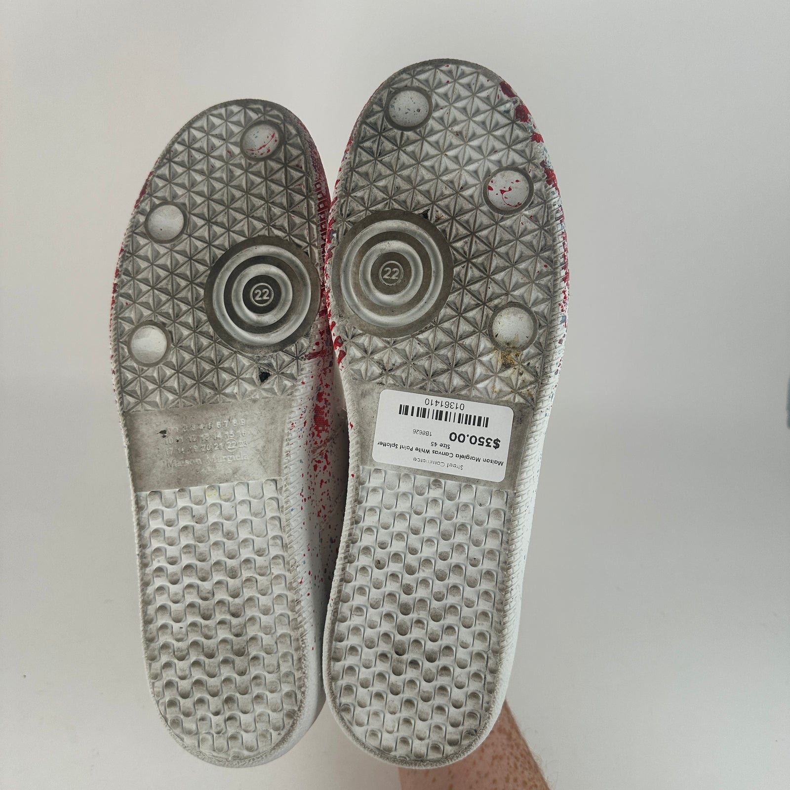 Maison Margiela Canvas White Paint Splatter Size 45