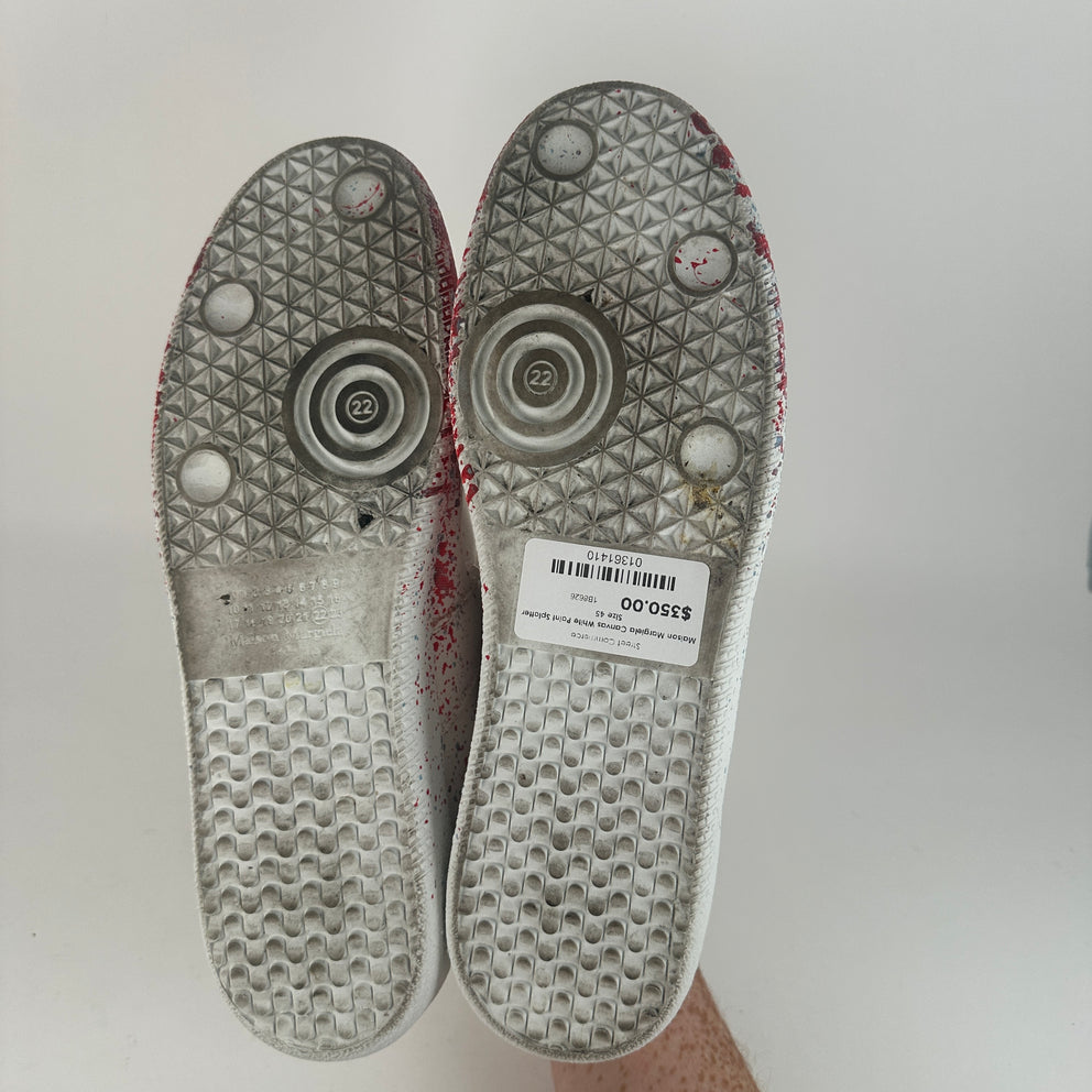 Maison Margiela Canvas White Paint Splatter Size 45