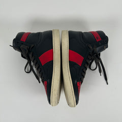 Saint Laurent Black/Red Metallic SL/10 Hightop Sneaker Size 7