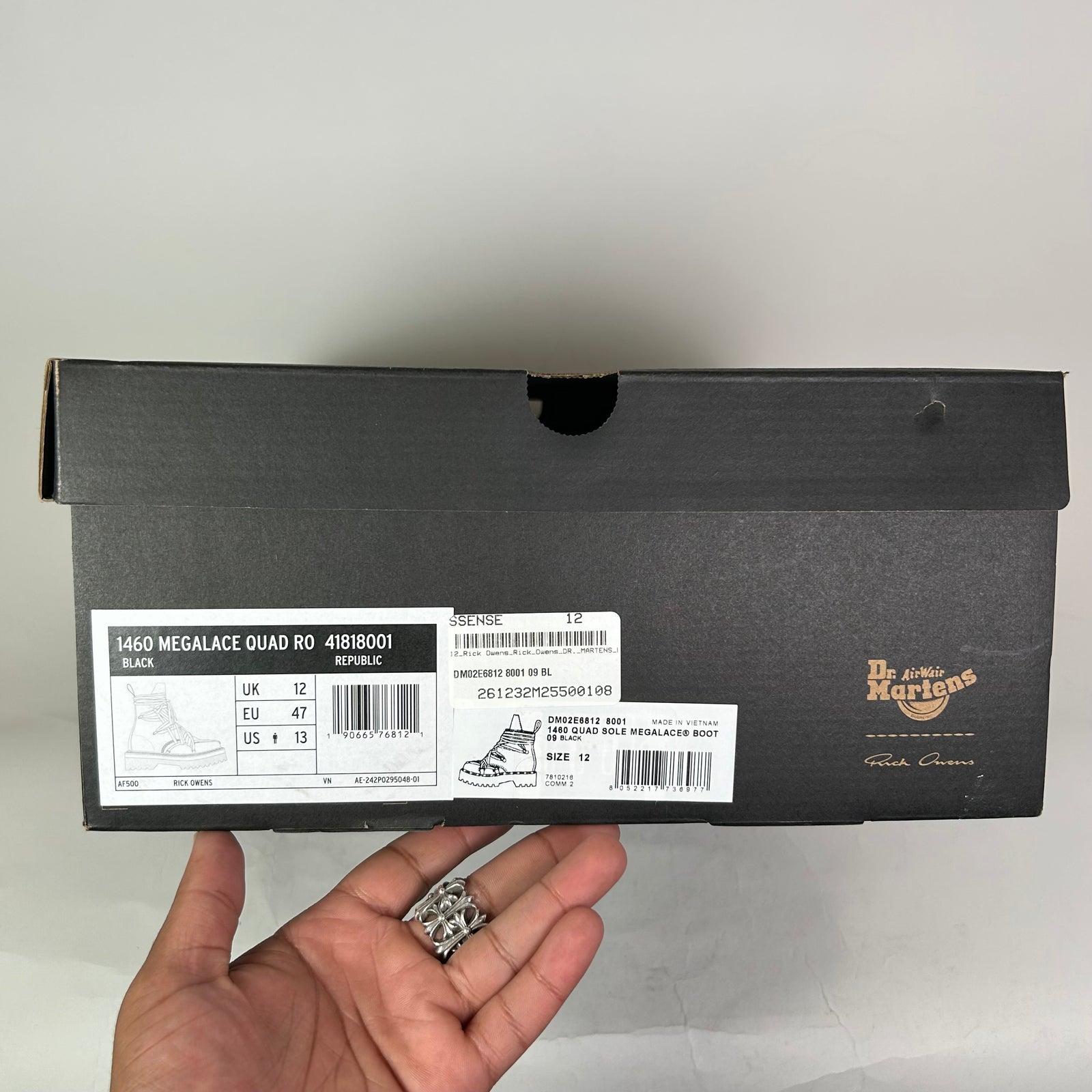 Rick Owens x Dr. Martens 1460 Quad-Sole Megalace Boots