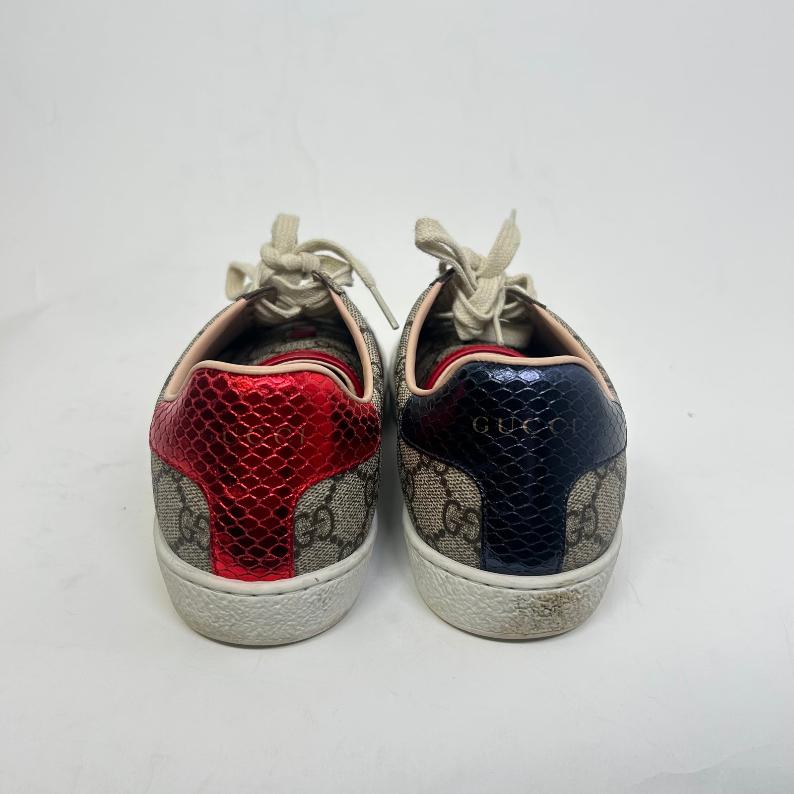 Gucci Beige GG Supreme Ace Sneaker Size 37.5