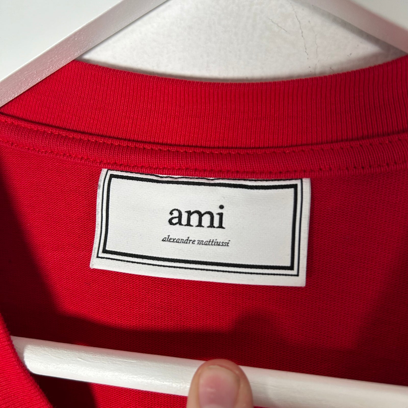 Ami Heart Logo Red T-Shirt Size L