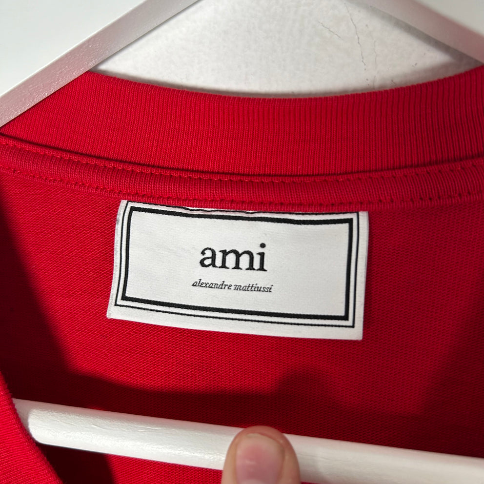 Ami Heart Logo Red T-Shirt Size L