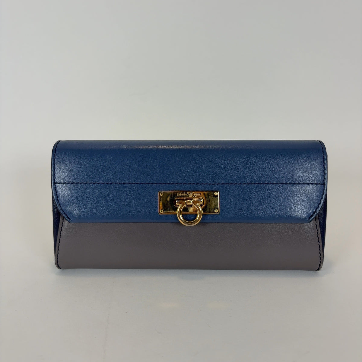 Salvatore Ferragamo Two Tone Long Wallets