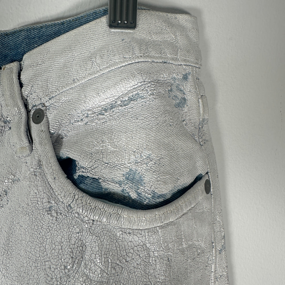Maison Margiela White Painted Jeans Size 32