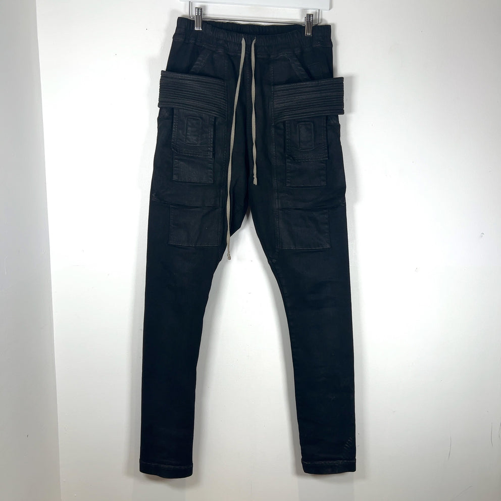 Rick Owens DRKSHDW Waxed Creatch Cargos