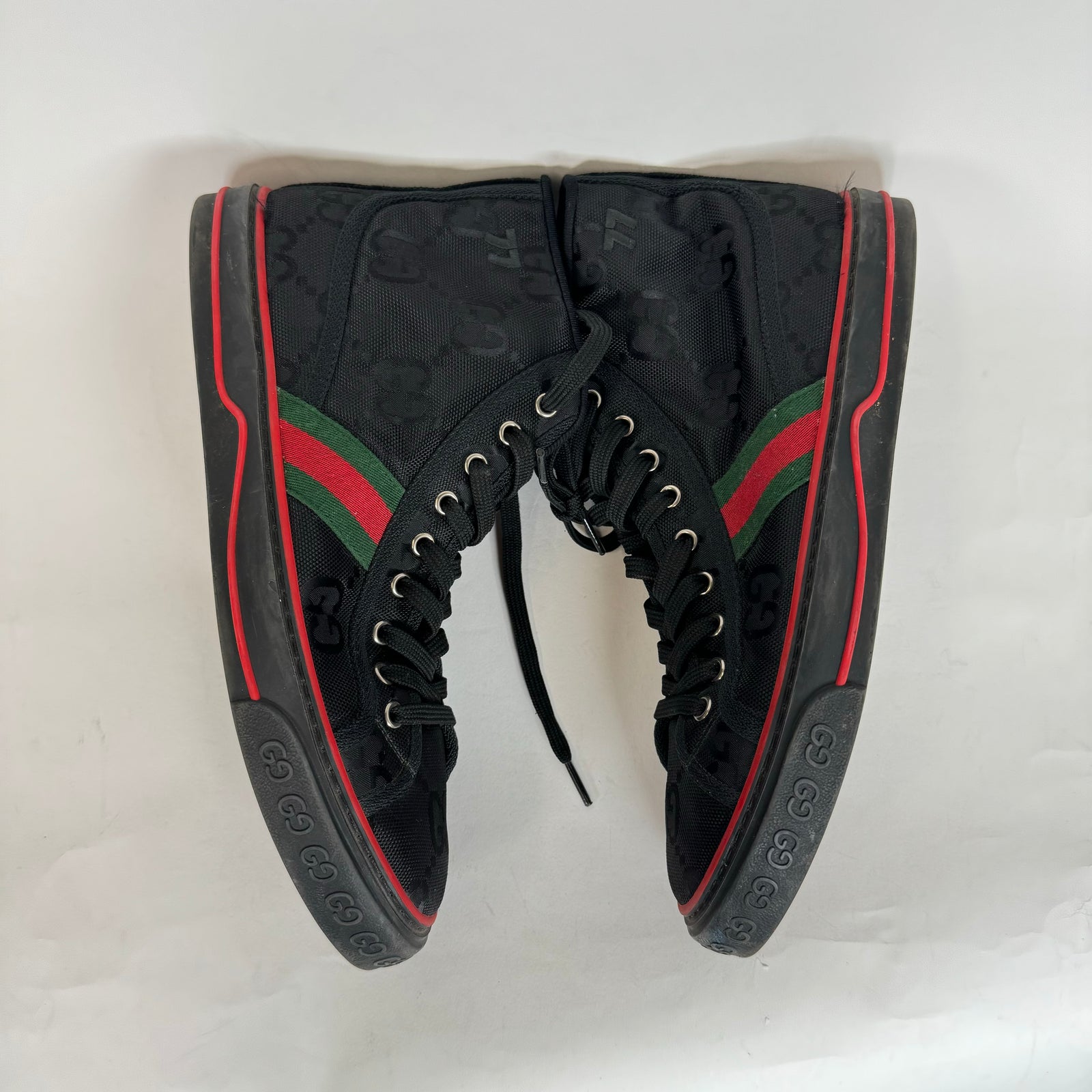 Gucci Black Tennis 1977 High Top Sneaker Size 9