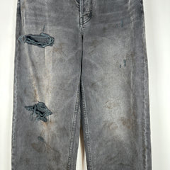 Enfants Riches Deprimes Corpse Pose Gray Mudwash Distressed Baggy Jeans Size 32