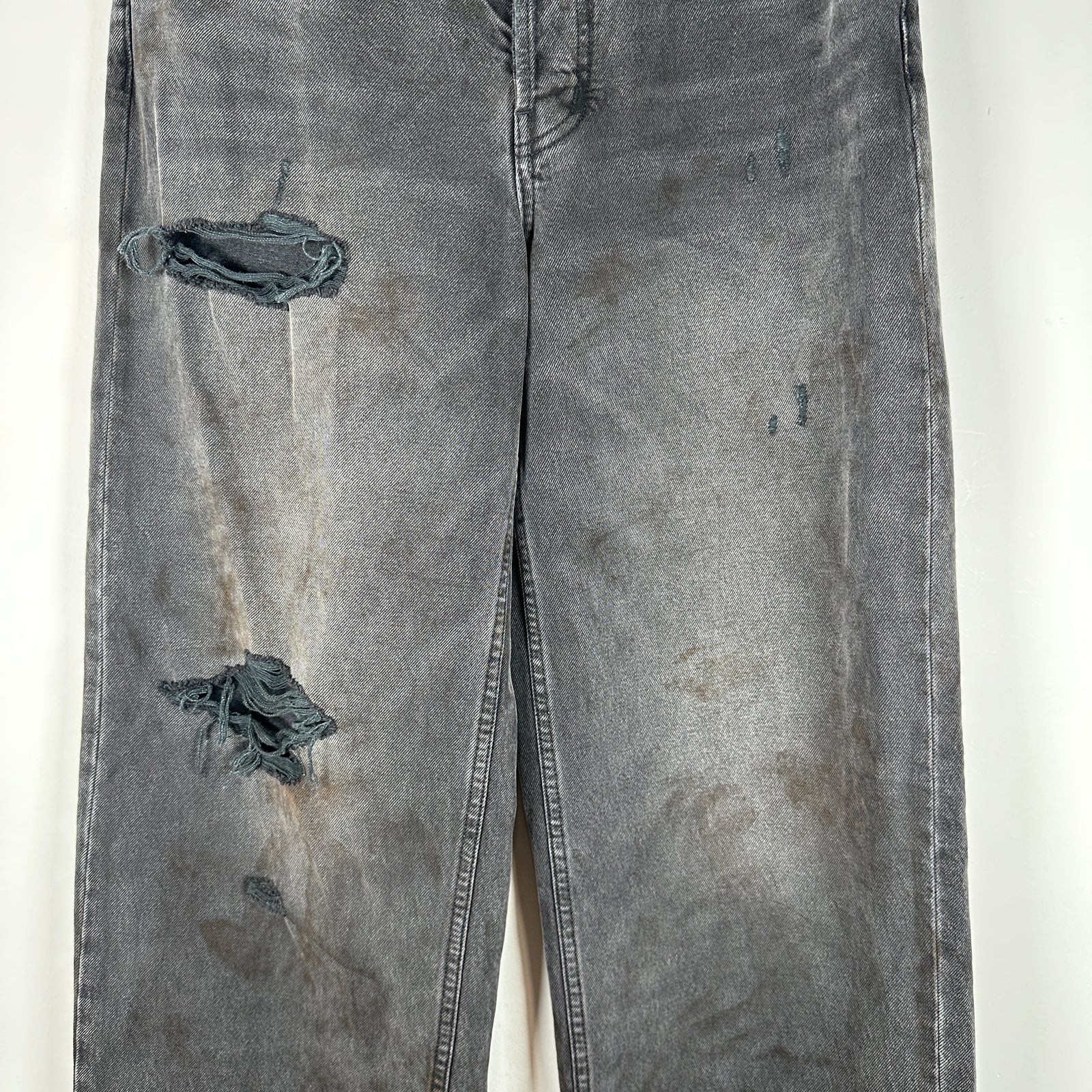 Enfants Riches Deprimes Corpse Pose Gray Mudwash Distressed Baggy Jeans Size 32
