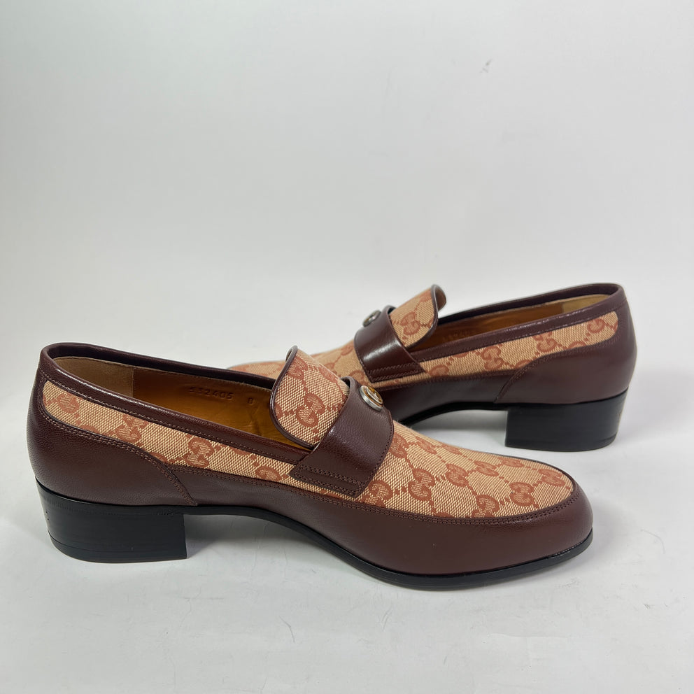 Gucci GG Monogram Jacquard Canvas Loafers