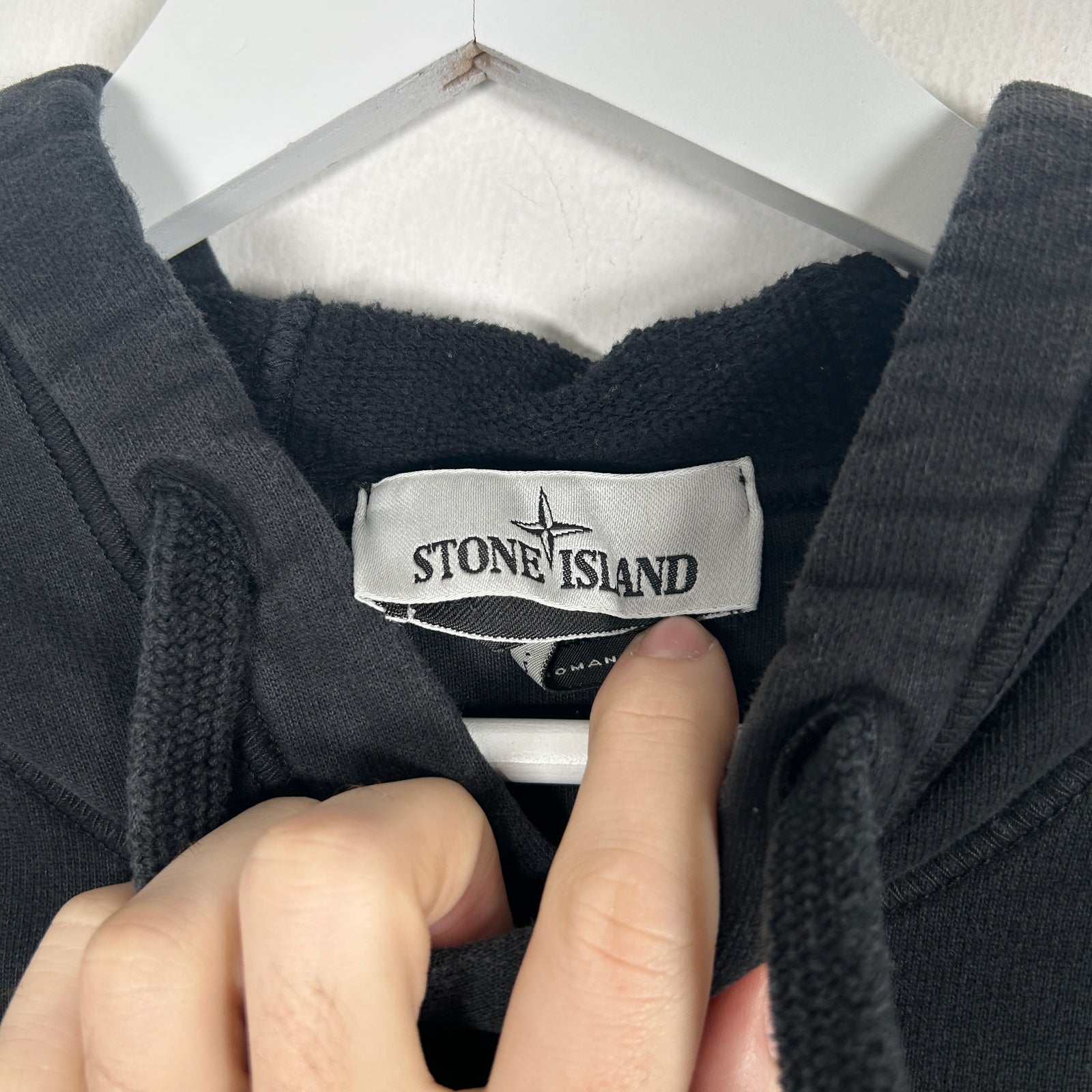Stone Island Black Hoodie Size L