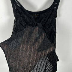 Hysteric Glamour Black Shear Sparkle Bow Top Size M