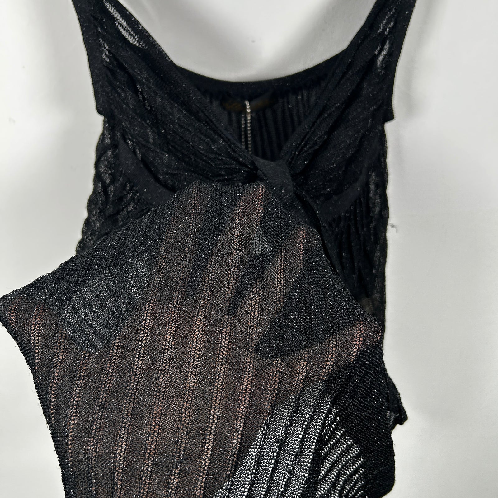 Hysteric Glamour Black Shear Sparkle Bow Top Size M