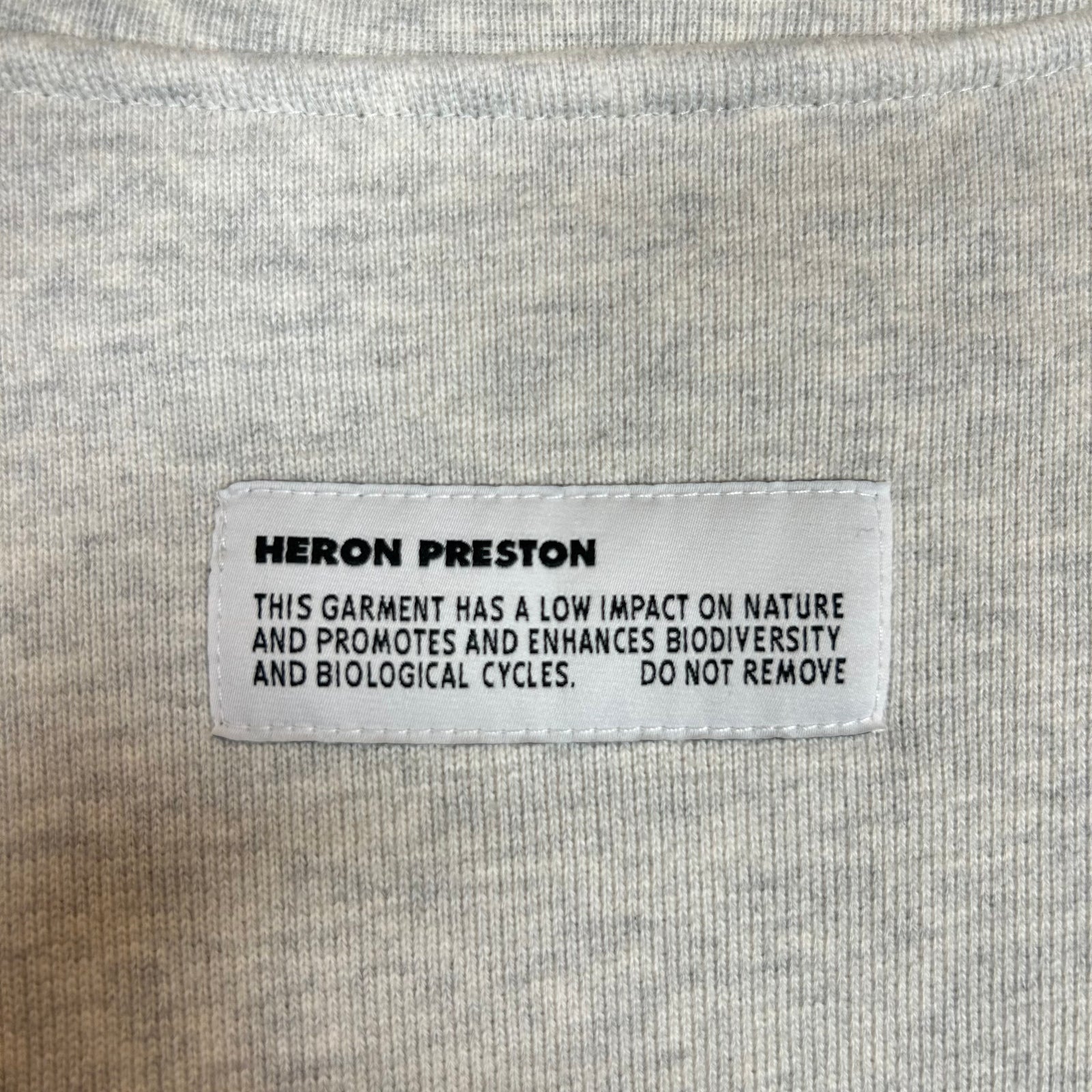 Heron Preston Grey Split Logo Crewneck Size S