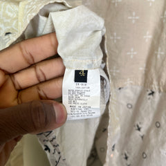 Kapital Cream Gauze Bandana Patchwork Button-Up Shirt Size 4