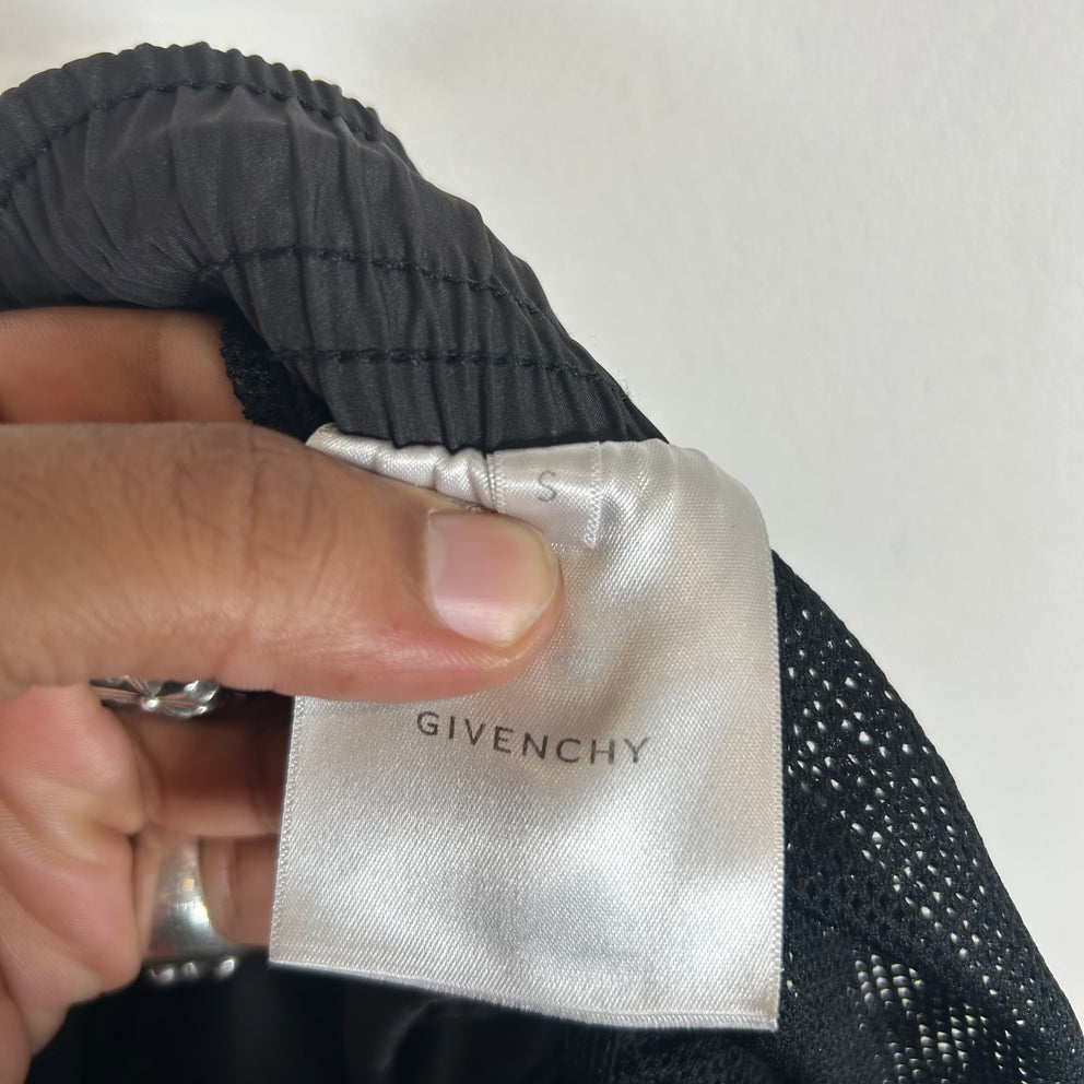 Givenchy Black Logo Nylon Shorts Size S