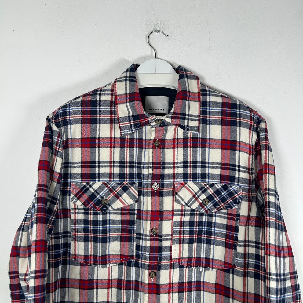 Isabel Marant Red/Blue Flannel Shirt Size S