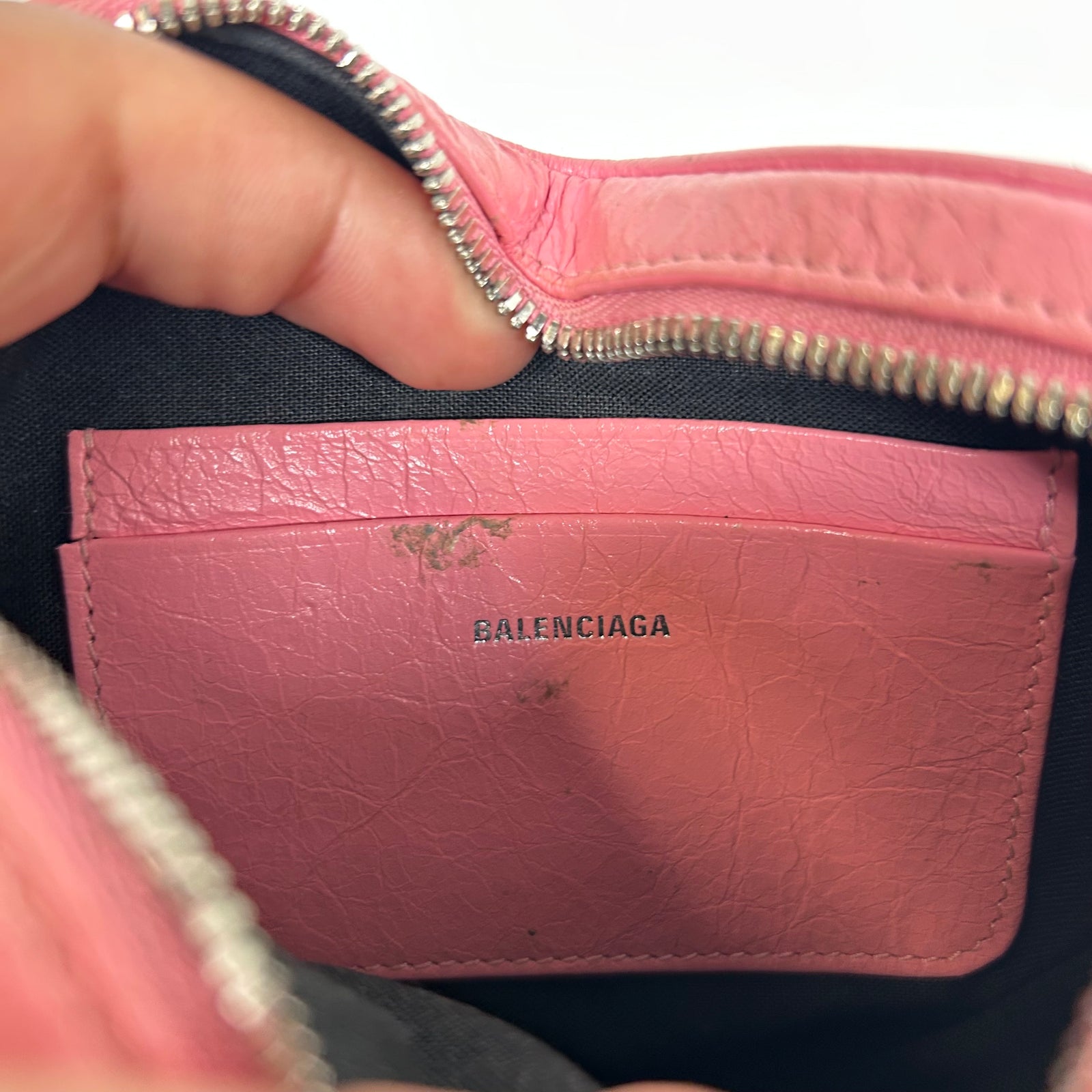 Balenciaga Pink Mini Le Cagole Heart Shoulder Bag