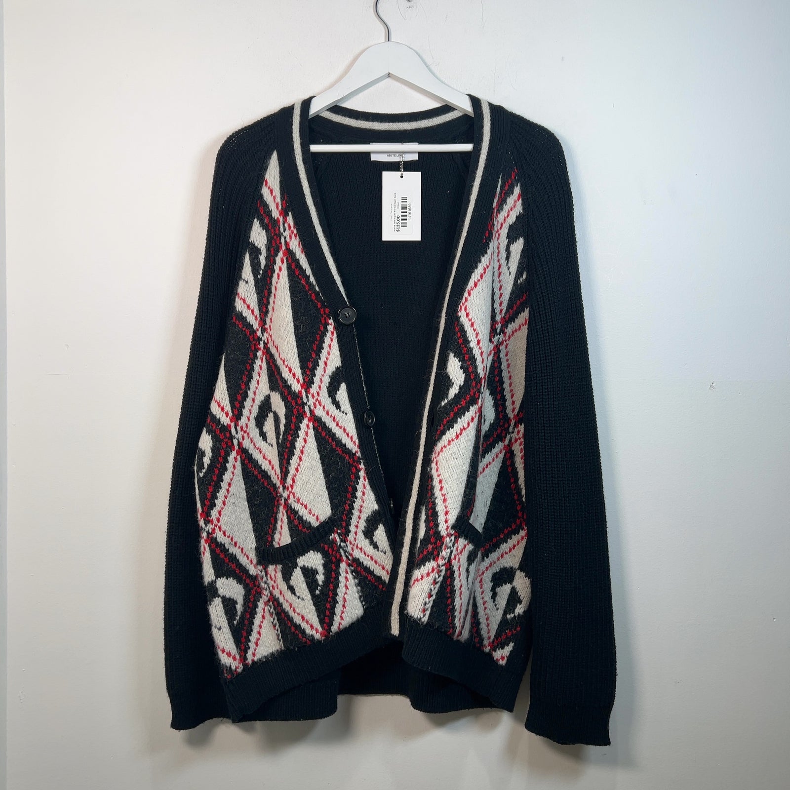 Marine Serre Argyle Knit Cardigan SizeM