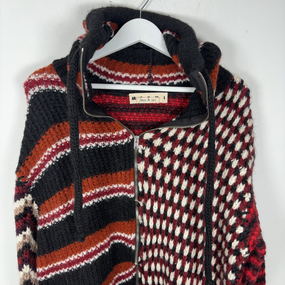 Marni Zip Up Knit Hoodie
