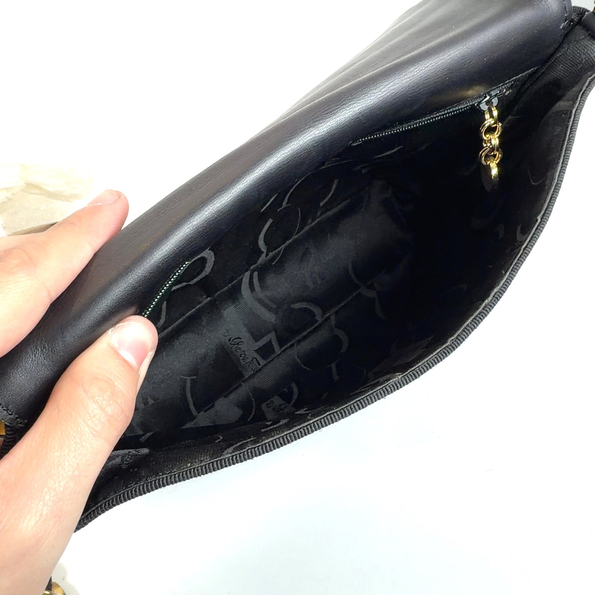 Salvatore Ferragamo Nylon Chain-Link Shoulder Bag