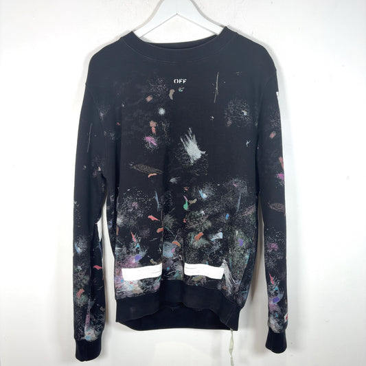 Off-White 'Seeing Things' Paint Spatter Arrow Crewneck