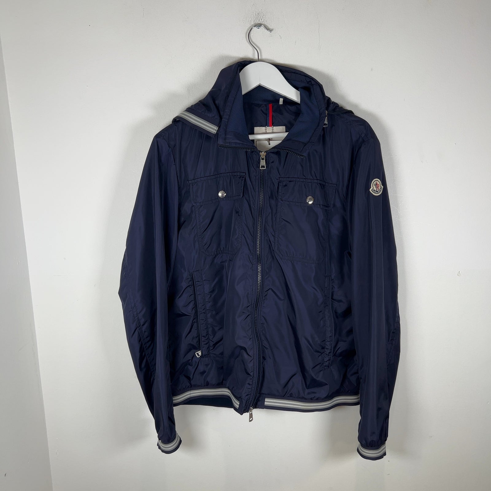 Moncler Cargo Cargo Zip-Up Nylon Hoodie