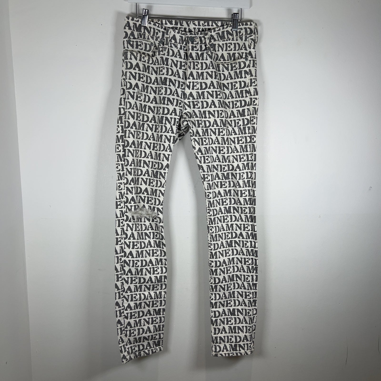 Hysteric Glamour 'Damned' Allover Script Jeans