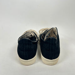 Rick Owens DrkShdw Black Corduroy Low Top Ramones Size 41