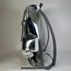 Gucci Silver Mirror Effect GG Large Backpack