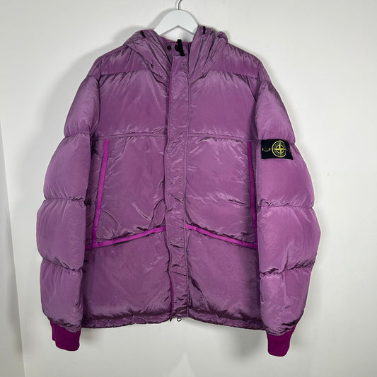 Stone Island Real Down Purple Jacket Size 3XL