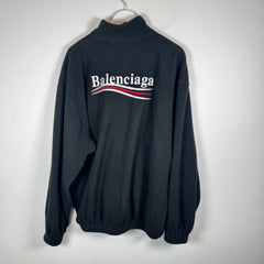 Balenciaga Black Campaign Fleece Pullover Size 2