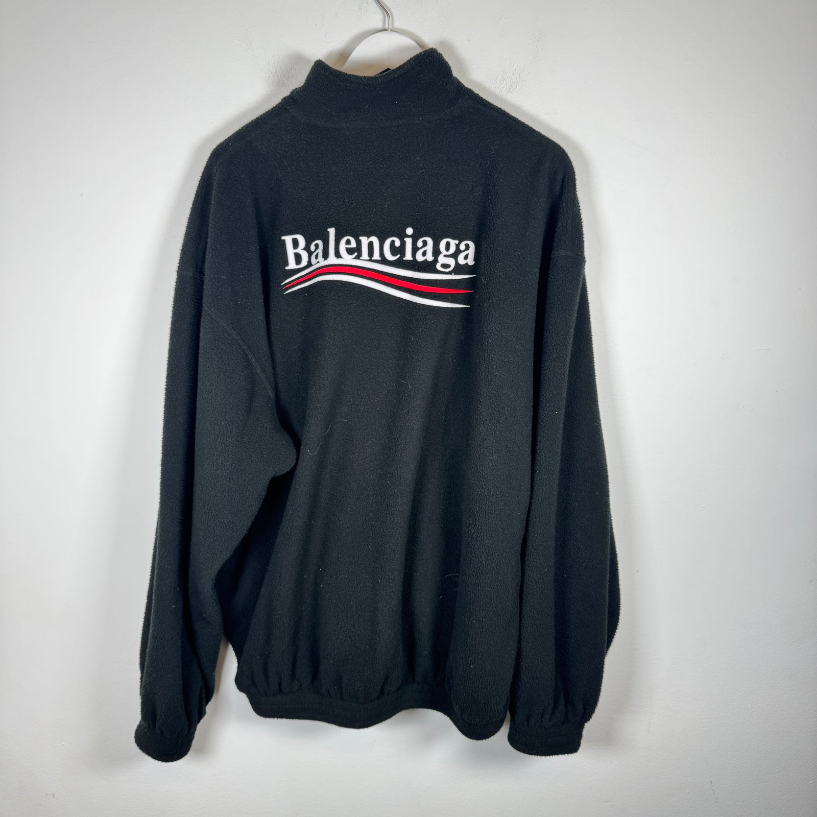 Balenciaga Black Campaign Fleece Pullover Size 2