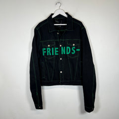 Vlone Black/Green Friends Denim Jacket Size XL