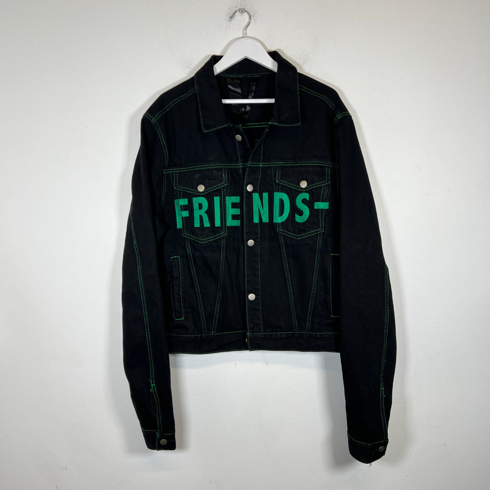 Vlone Black/Green Friends Denim Jacket Size XL