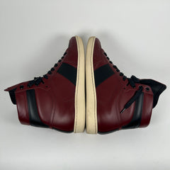 Saint Laurent SL/10H Court Burgandy High Tops Size 41