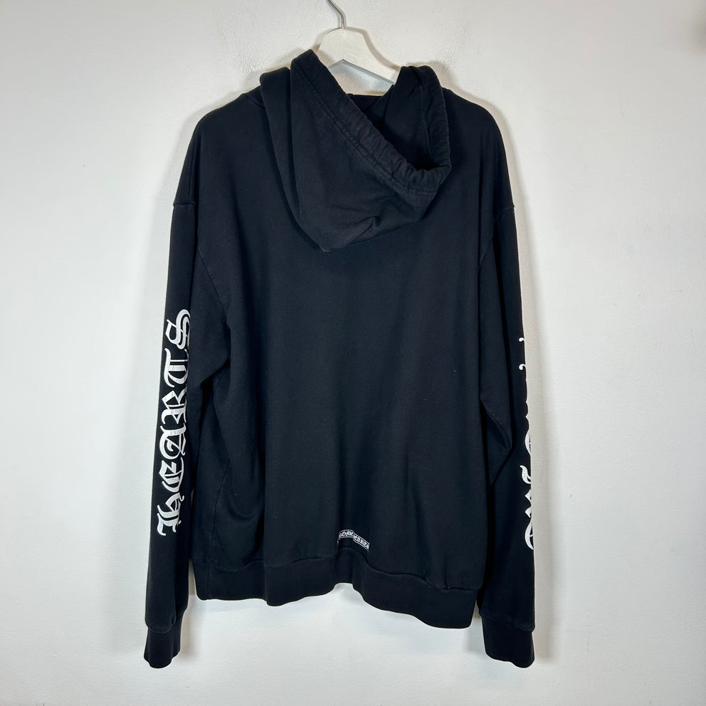 Chrome Hearts Black Vertical Logo Hoodie Size L