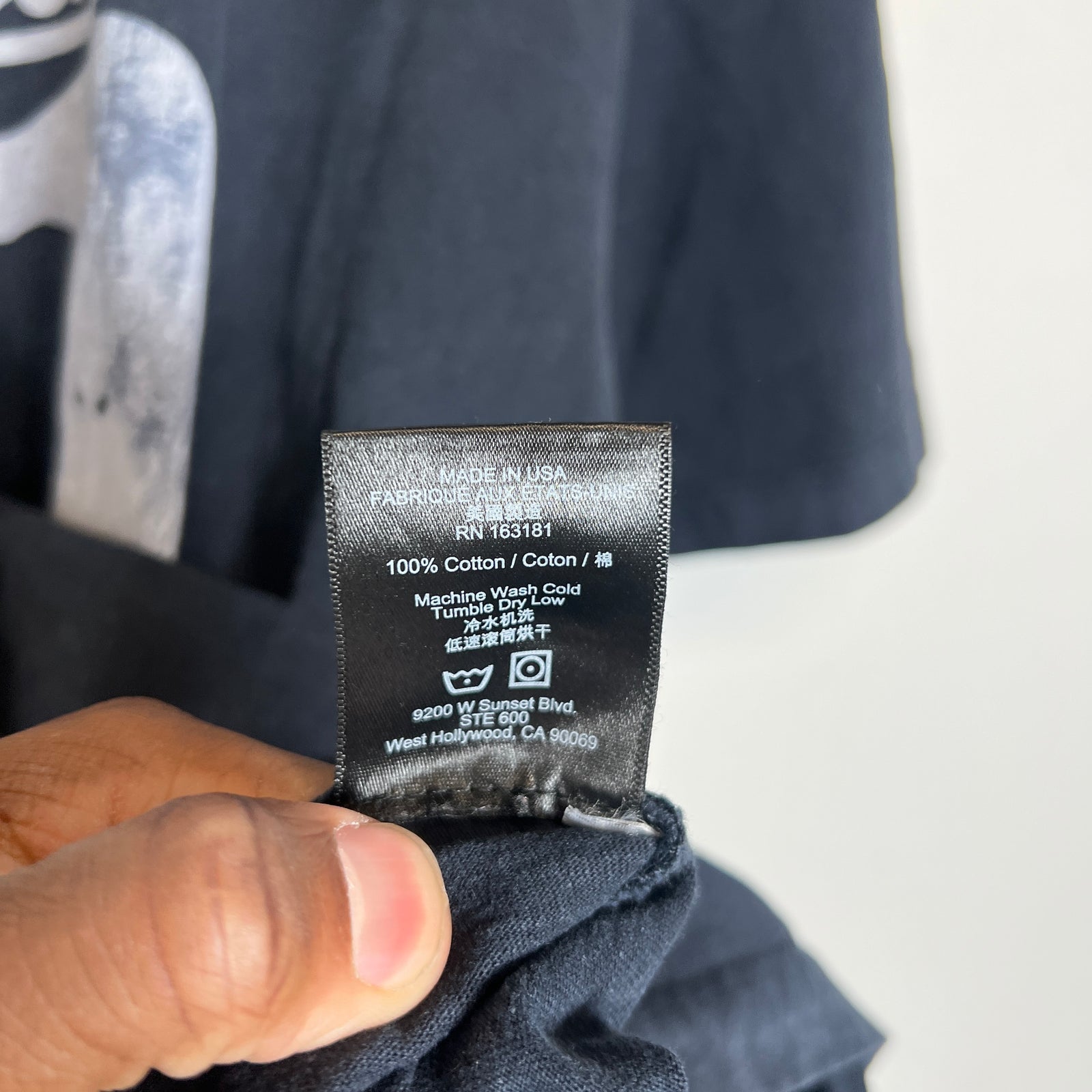 Rhude Vintage Washed Black Cat T-Shirt Size XL
