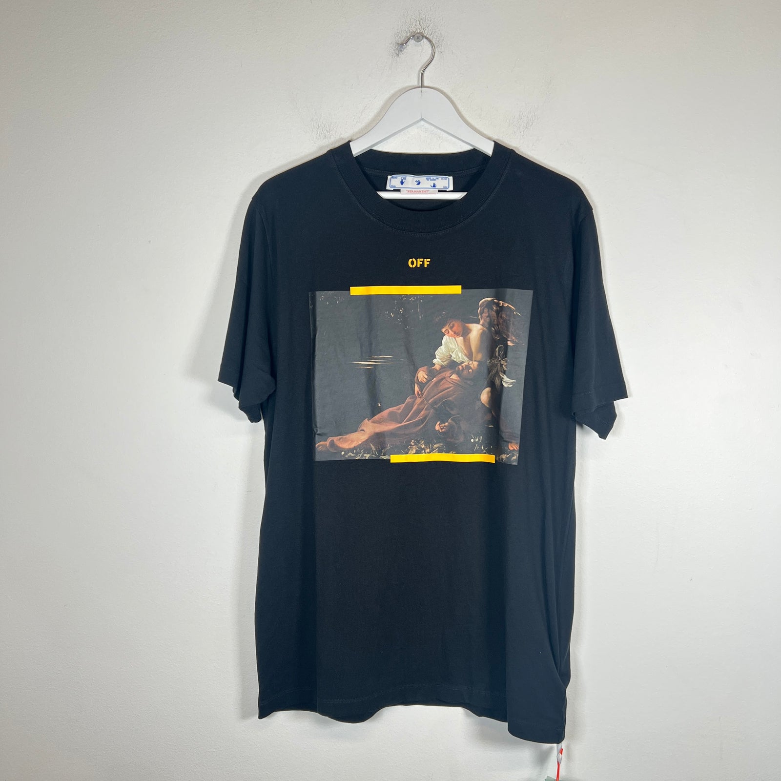 Off White Black Caravaggio T-Shirt Size XL