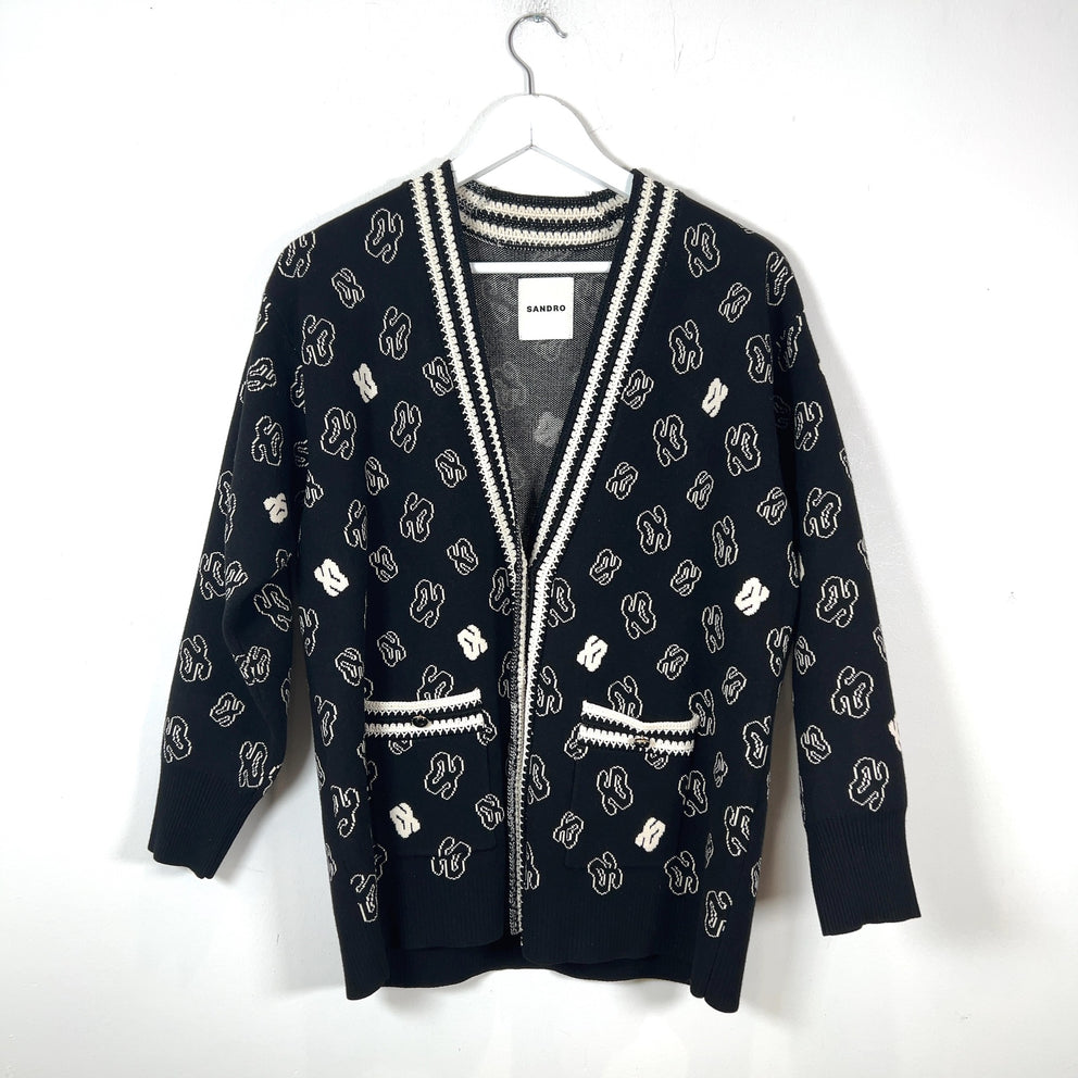 Sandro Jacquard Logo Sweater