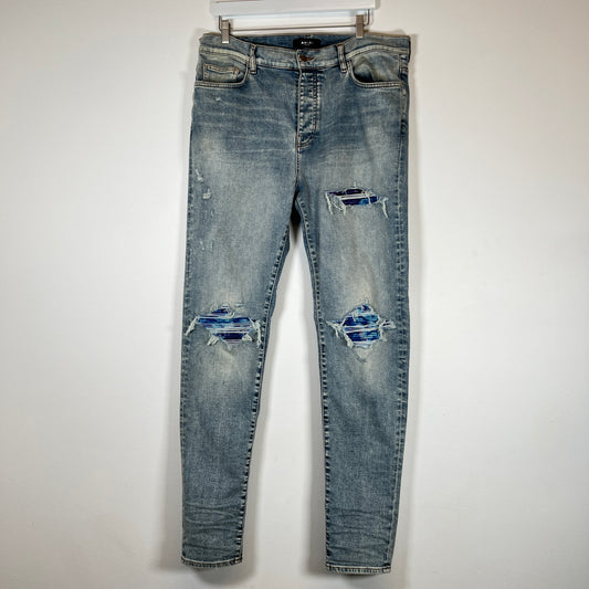 Amiri Mx-1 Blue Patch Jeans Size 40