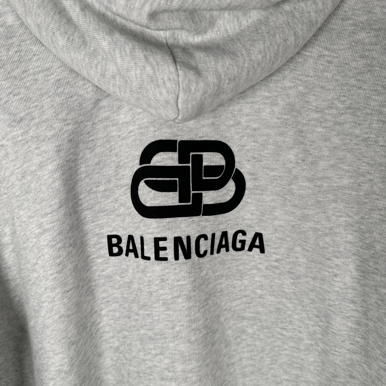 Balenciaga Grey Oversized Logo Hoodie Size S