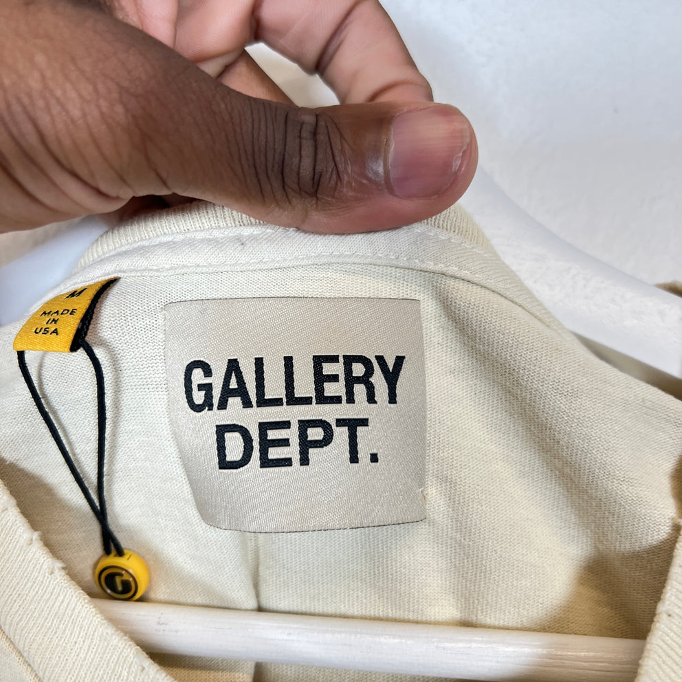 Gallery Dept x F1 Miami Cream Logo T-Shirt Size M