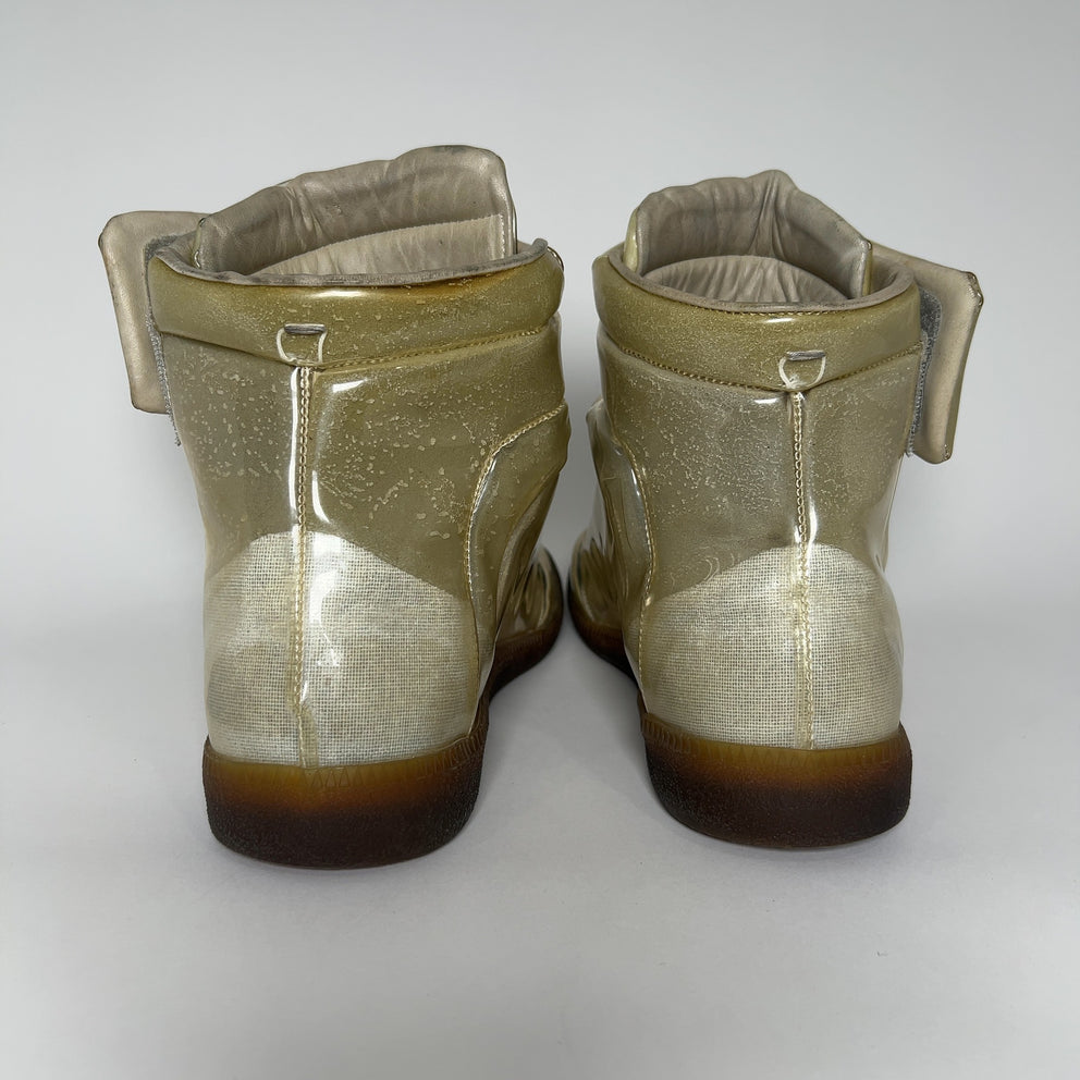 Maison Margiela Beige PVC Future High-Tops Size 43