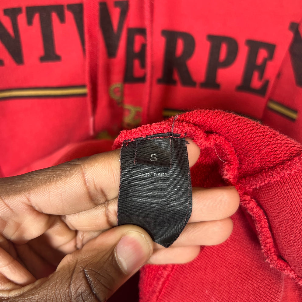 Vetements Red Antwerpen Cut Hoodie Size S